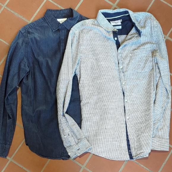 Goodfellow & Co Blue and White Casual Button Down Shirts - Picture 1 of 3